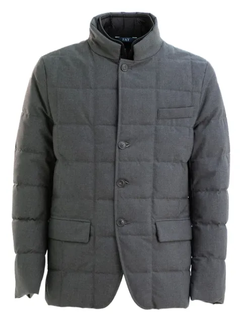 Fay check-pattern jacket Grey NAM45510210XOB