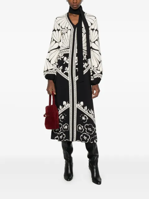 Raquel Diniz floral-print dress Black 5M03026