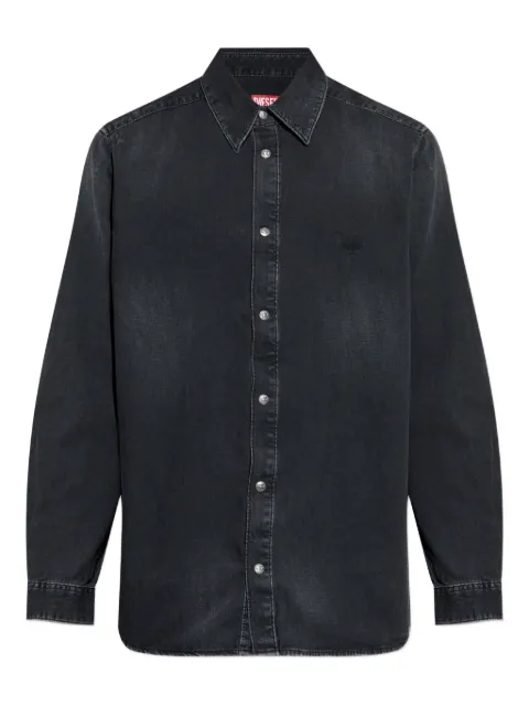 Diesel long-sleeve denim shirt Black A035340DBDC