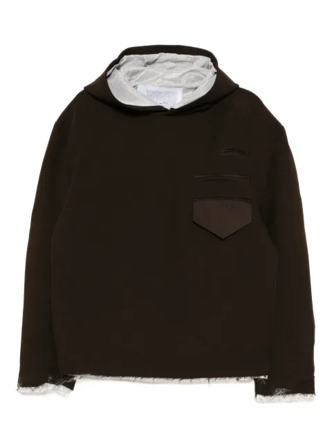 SONIA CARRASCO raw-cut hem hoodie Brown 110100053908