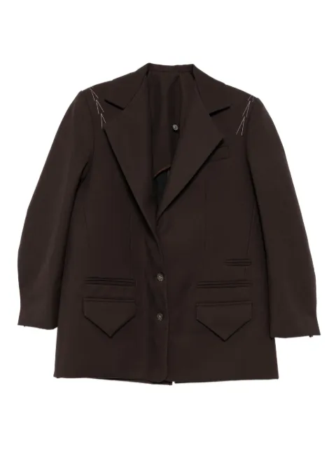 SONIA CARRASCO heavyweight single-breasted blazer Brown 110808123908