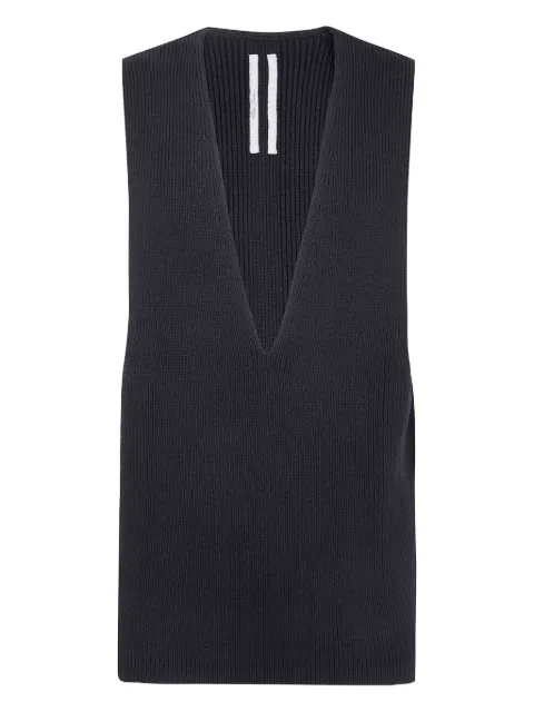 Rick Owens V-neck wool vest Black RR02E1683KWVH