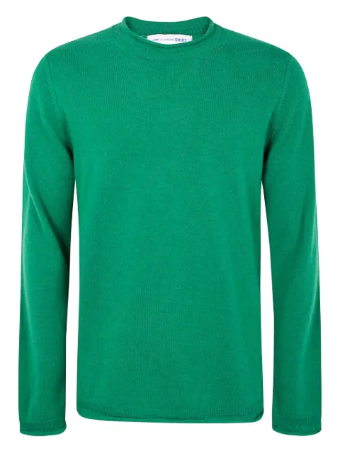 Comme Des Garçons Shirt crew-neck wool sweater Green FPN007
