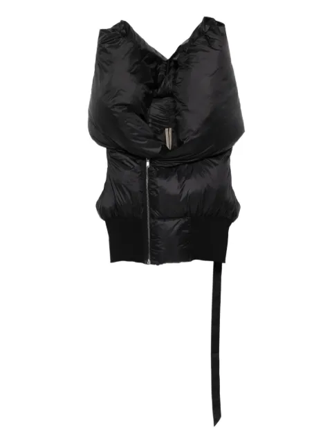 Rick Owens DRKSHDW padded hooded vest Black DU02E7790NP