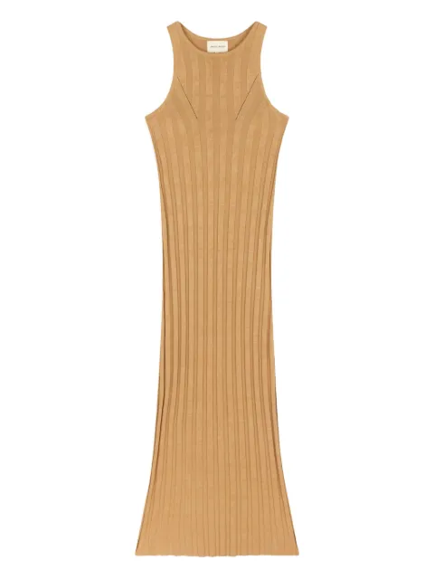 LouLou de Saison ribbed sleeveless day dress Brown LOULOUESSBEI6660