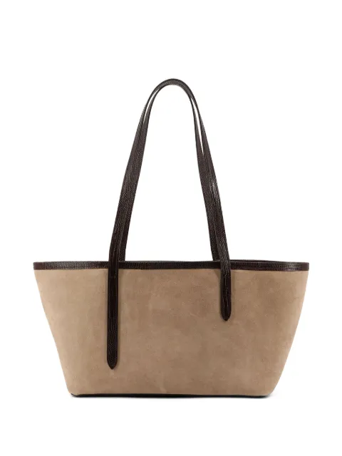 ATP Atelier Gaiba printed-lizard suede tote bag Neutrals 123103