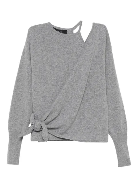Federica Tosi knotted side-cut sweater Grey 32008351