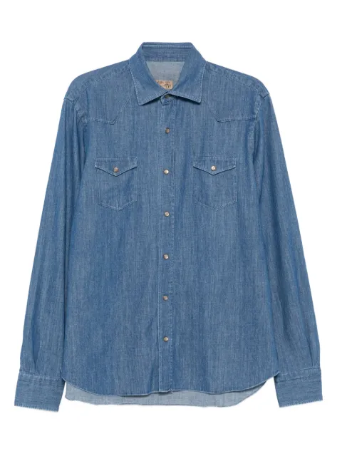 Barba denim flap-pocket shirt Blue WSU10P2050250