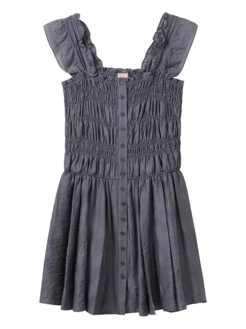 b+ab ruffled smocked mini dress Grey 4U201AJ