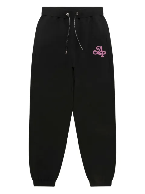 A BATHING APE® embroidered-logo drawstring trousers Black APTC660XXP