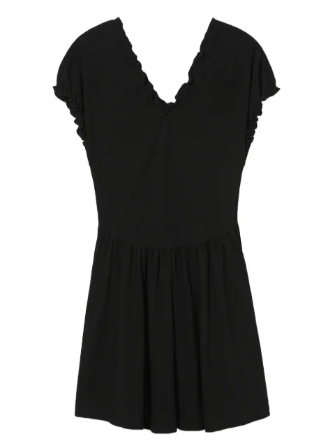 b+ab frill-neck self-tie mini dress Black 4S701AJ