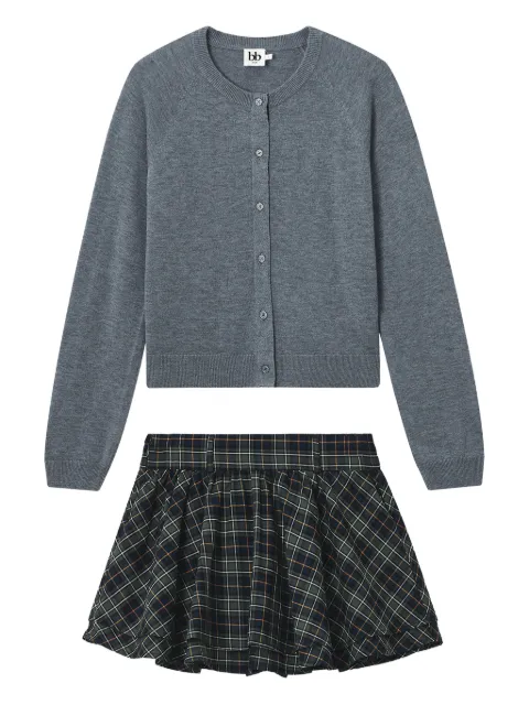 b+ab cardigan skirt set Grey 5F315AI