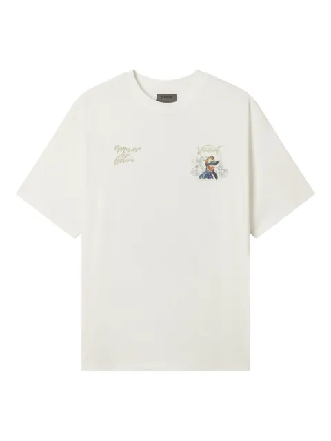 Musium Div. face-print cotton T-shirt White MMUTEM00956X