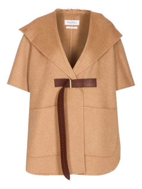 Max Mara hooded belted cape Neutrals 2524736232600