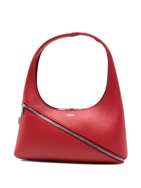 Coperni diagonal-zip leather shoulder bag Red COPBA110F6012