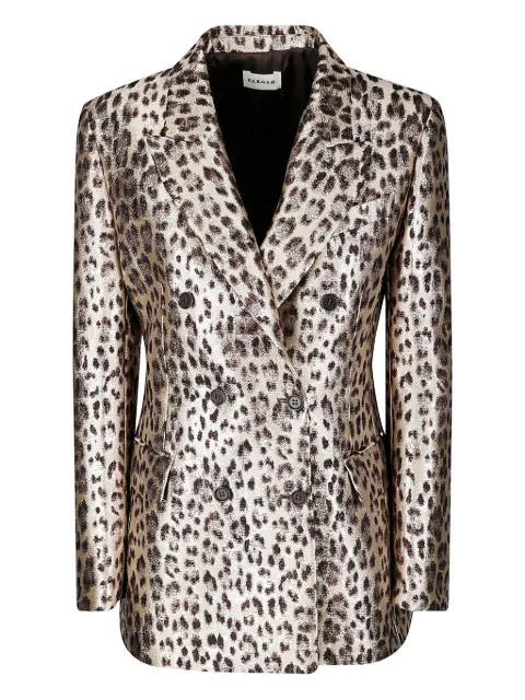 P.A.R.O.S.H. leopard-print double-breasted blazer Neutrals D420266COLEON