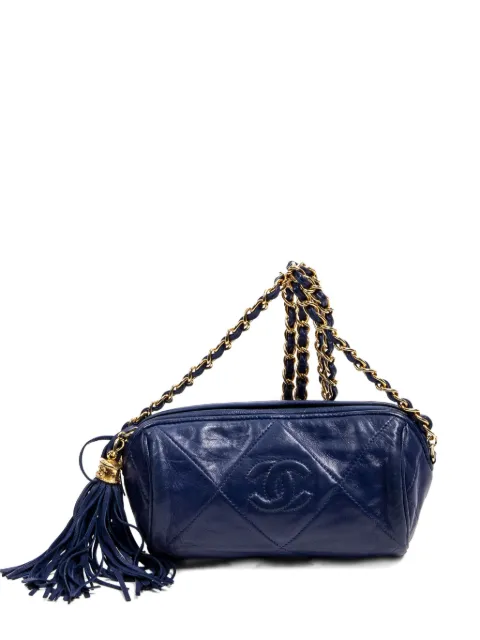 CHANEL Pre-Owned quilted chain bag Blue 0748834