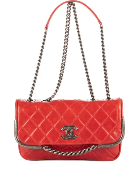 CHANEL Pre-Owned quilted shoulder bag Red 18022753