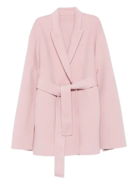 Alberta Ferretti belted-wrap long-sleeves coat Pink A06195159