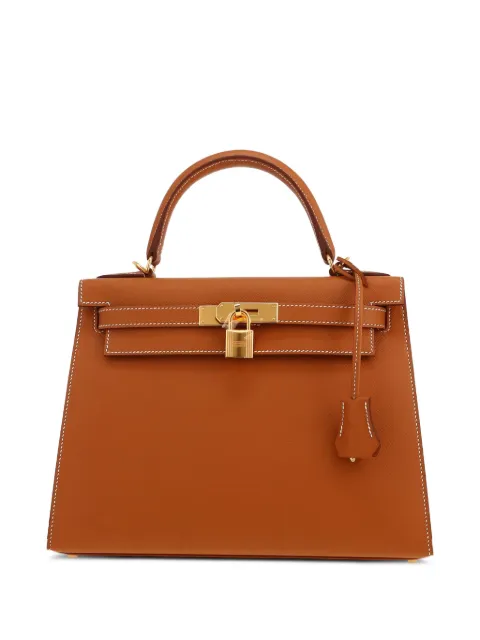 Hermès Pre-Owned Kelly Epsom-leather tote bag Brown 423150