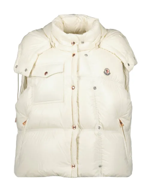 Moncler quilted hooded puffer gilet White K20931A00096596XE