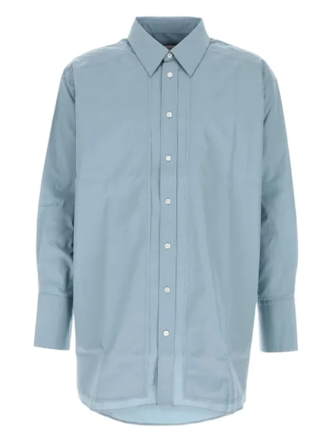 AMI Paris poplin button-down shirt Blue USH779CO0063