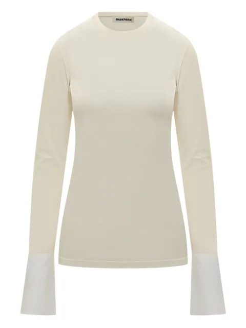 DARKPARK Nora contrast-cuff T-shirt Neutrals WJE25FAC105