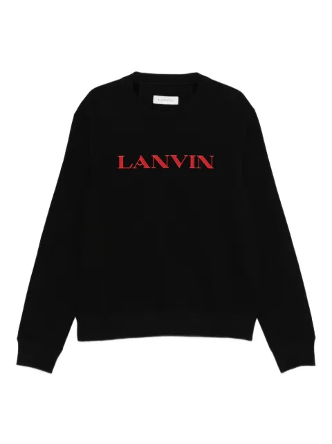 Lanvin embroidered-logo sweatshirt Black RMSS0001F300H25