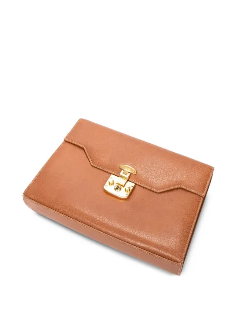 Gucci Pre-Owned leather flap-over mini bag Blue 004330450