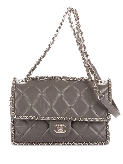 CHANEL Pre-Owned chain-around Single Flap shoulder bag Grey 29788791