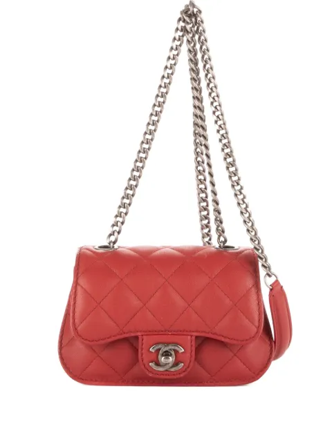 CHANEL Pre-Owned quilted chain cross-body bag Red 23482493