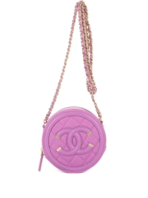 CHANEL Pre-Owned Interlocking CC shoulder bag Purple 29145908