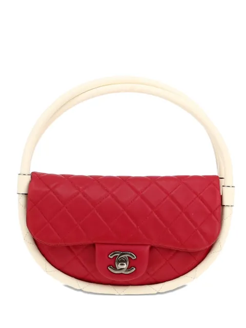 CHANEL Pre-Owned Hula Hoop quilted handbag Red 422649