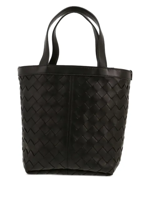 Bottega Veneta Pre-Owned Flip Flap intrecciato-leather tote bag Black 422135