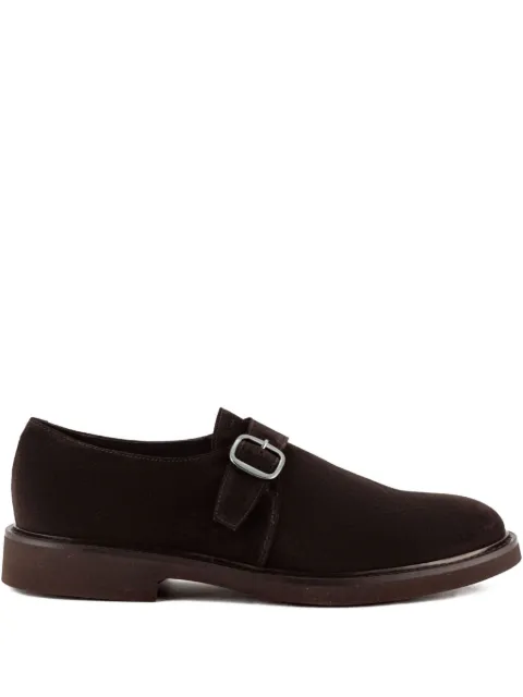 Doucal's buckle-detail suede loafers Brown DU1485GENOUF009TM23