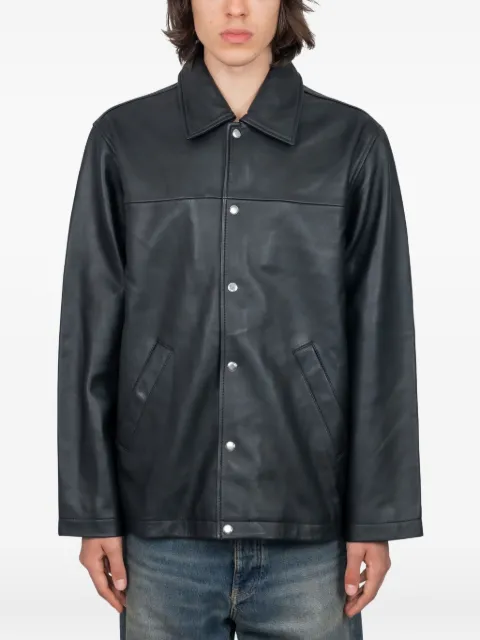 Sunflower snap-fastening leather jacket 6043999