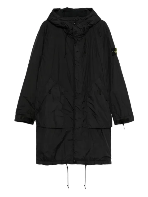 Stone Island hooded drawstring coat Black K2S157100003S0A23