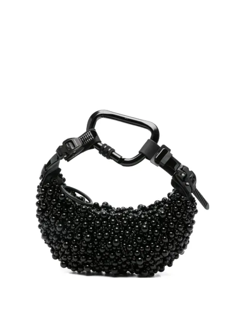Innerraum beaded carabiner clutch bag Black HM0BSPERLHK