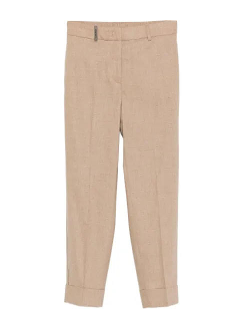 Peserico cuffed cropped trousers Neutrals P04753D03358