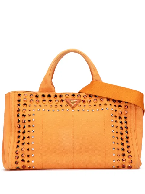 Prada Pre-Owned 2010-2025 Canvas Canapa Bijoux satchel Orange 3SUZBOY9BIKMNNAG