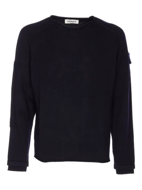 Premiata embroidered-logo crew-neck sweater Blue PMG22BLUE
