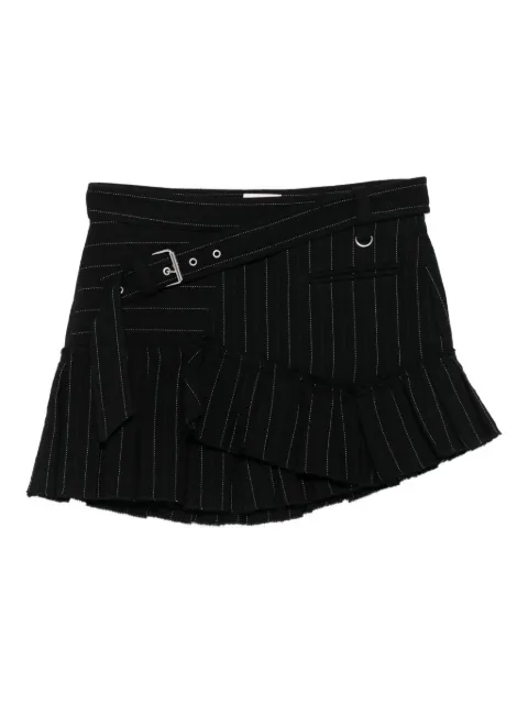 ISABEL MARANT Maddy virgin wool tennis stripe mini skirt Black JU0412FAC4E03I