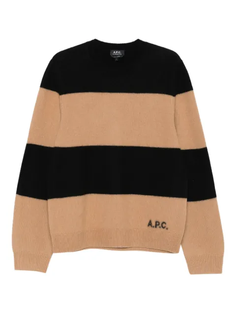 A.P.C. striped cashmere sweater Neutrals WVBDLH23364