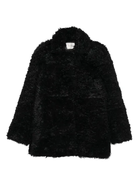 Gestuz long-sleeve textured coat Black 10910687