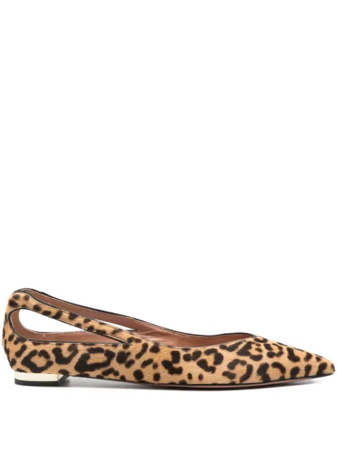 Aquazzura leopard-print ballet flats Brown SHEFLAA0LYNNAT