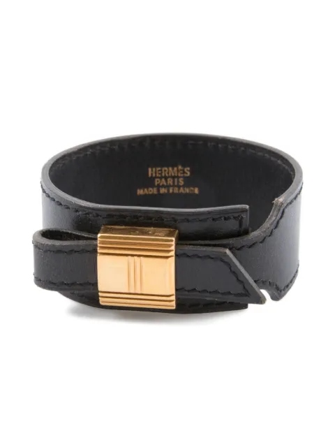 Hermès Pre-Owned 1999 H leather bracelet Black 15016110