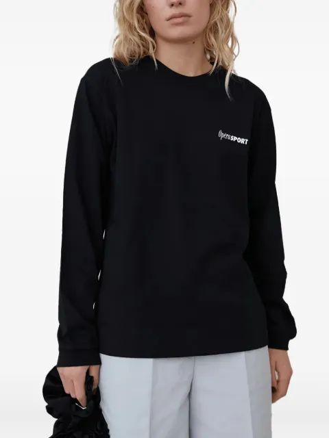 OpéraSPORT Claudette logo-printed long-sleeve T-shirt Black B2