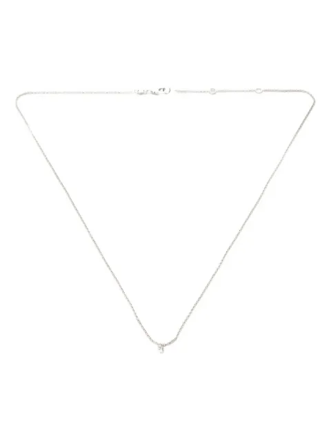 We by WHITEbIRD 18K white gold Emilie diamond solitaire necklace White WBNEMIOGDIA