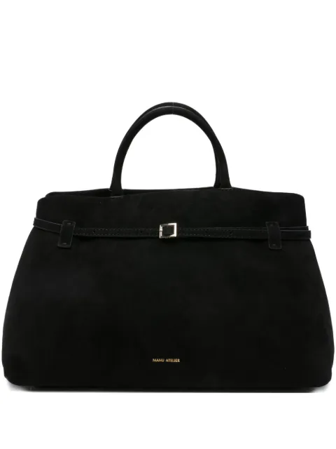 Manu Atelier Le Cambon 35 suede tote bag Black 2024323