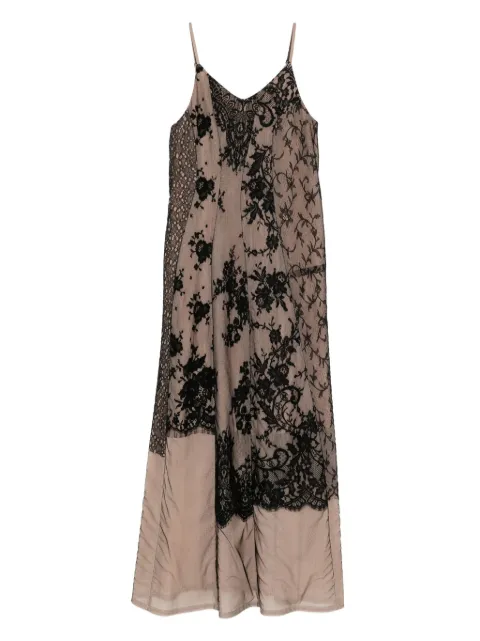 Quetsche floral-cut lace dress Black QAW25D51
